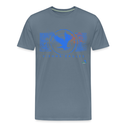 Vienna High School Eagles Royal Stamped Premium T-Shirt - steel blue