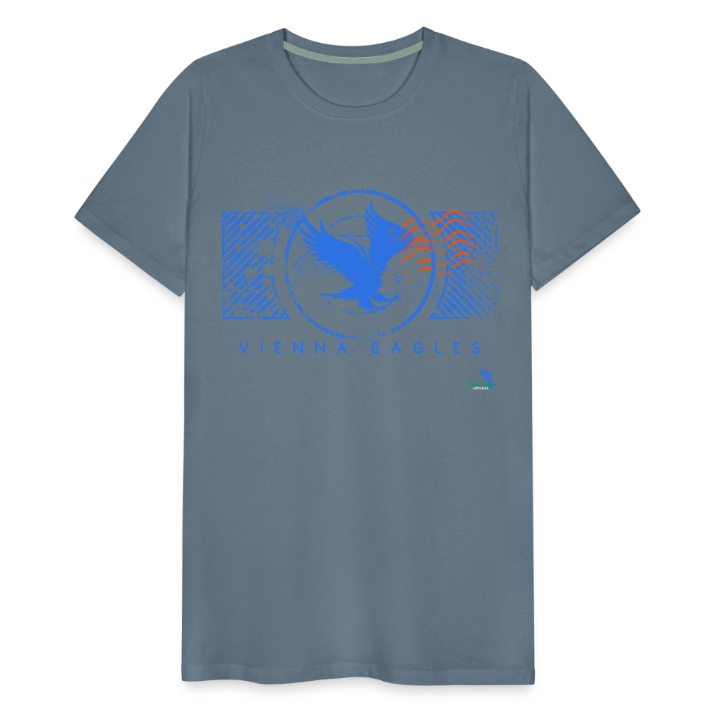 Vienna High School Eagles Royal Stamped Premium T-Shirt - steel blue