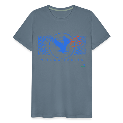 Vienna High School Eagles Royal Stamped Premium T-Shirt - steel blue