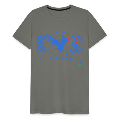 Vienna High School Eagles Royal Stamped Premium T-Shirt - asphalt gray