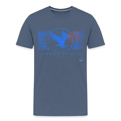 Vienna High School Eagles Royal Stamped Premium T-Shirt - heather blue