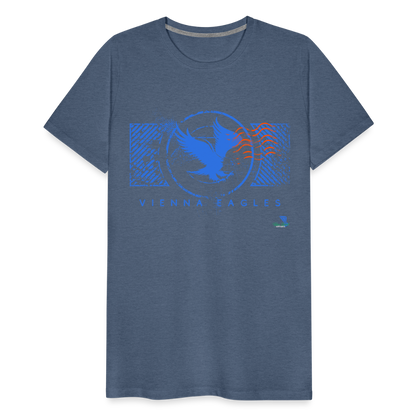 Vienna High School Eagles Royal Stamped Premium T-Shirt - heather blue