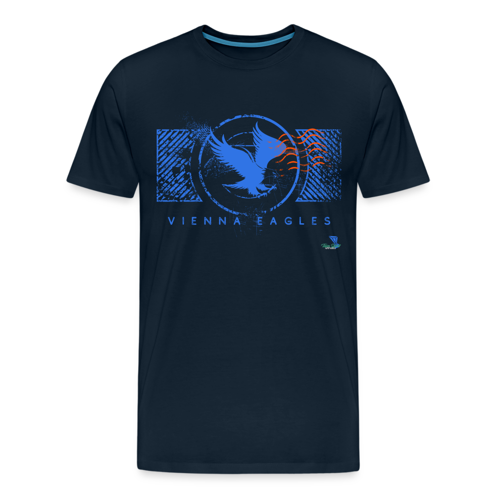 Vienna High School Eagles Royal Stamped Premium T-Shirt - deep navy