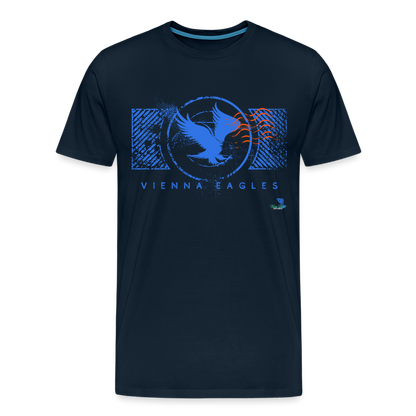 Vienna High School Eagles Royal Stamped Premium T-Shirt - deep navy