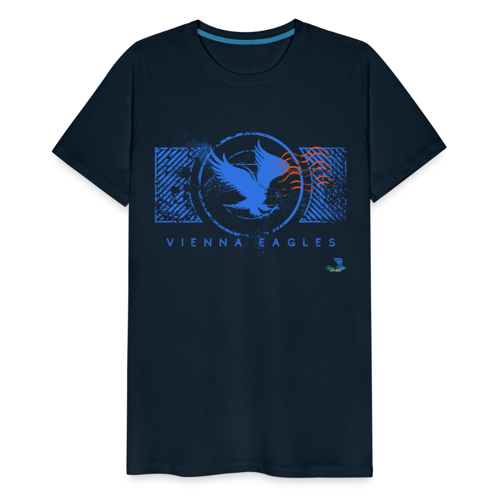 Vienna High School Eagles Royal Stamped Premium T-Shirt - deep navy