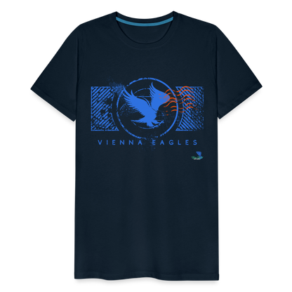 Vienna High School Eagles Royal Stamped Premium T-Shirt - deep navy