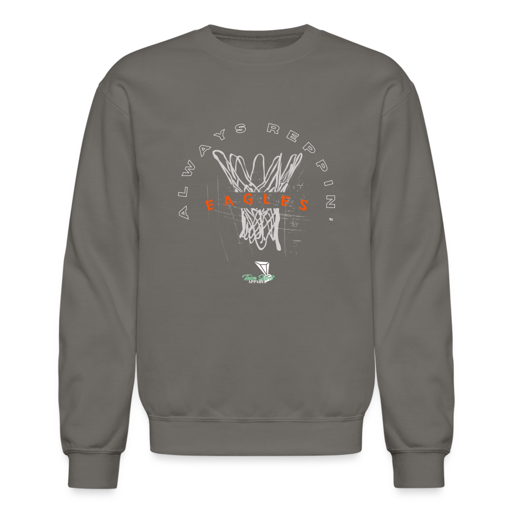 Vienna High School Always Reppin’ Basketball Crewneck Sweatshirt - asphalt gray