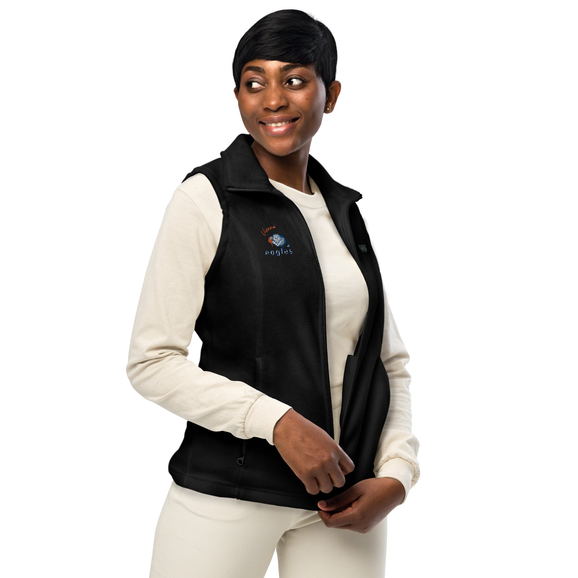 New Women’s Vienna Eagles Columbia Fleece Vest - Team Spirit Apparel 