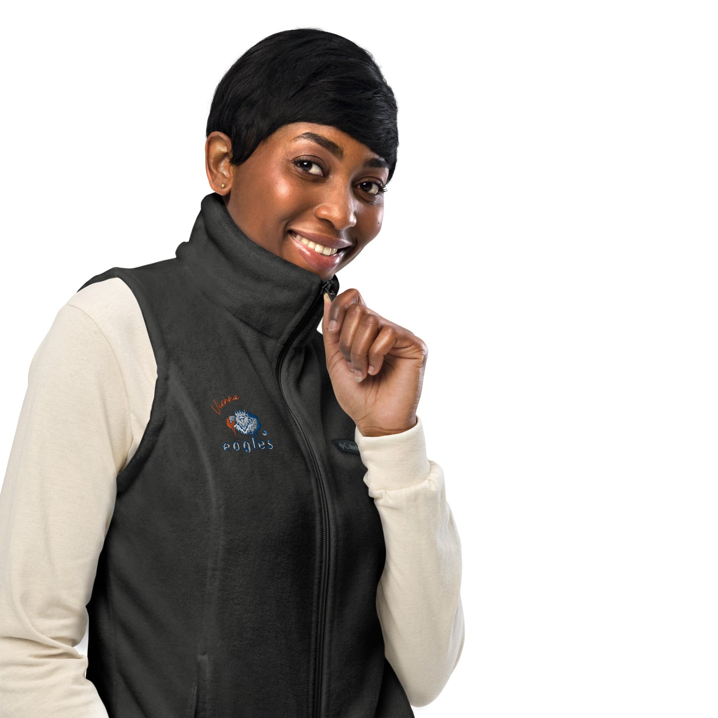 New Women’s Vienna Eagles Columbia Fleece Vest - Team Spirit Apparel 