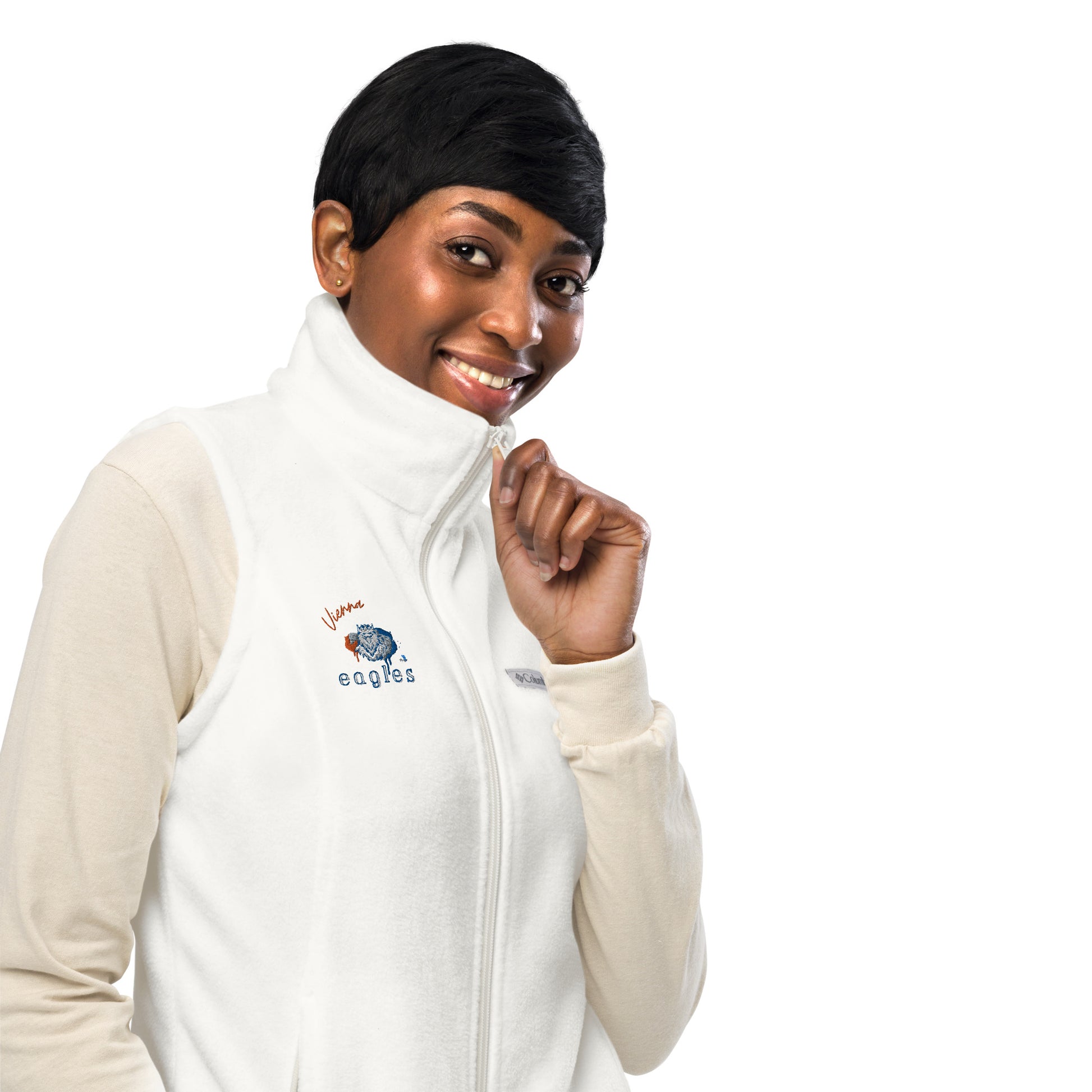 New Women’s Vienna Eagles Columbia Fleece Vest - Team Spirit Apparel 