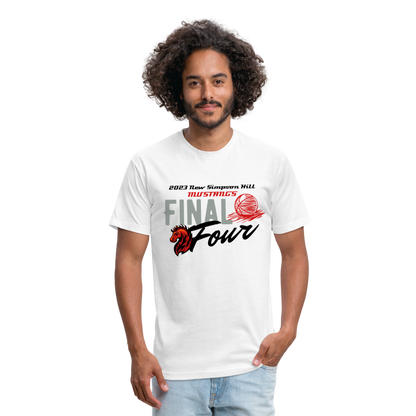 Fitted Cotton/Poly T-Shirt by Next Level - white