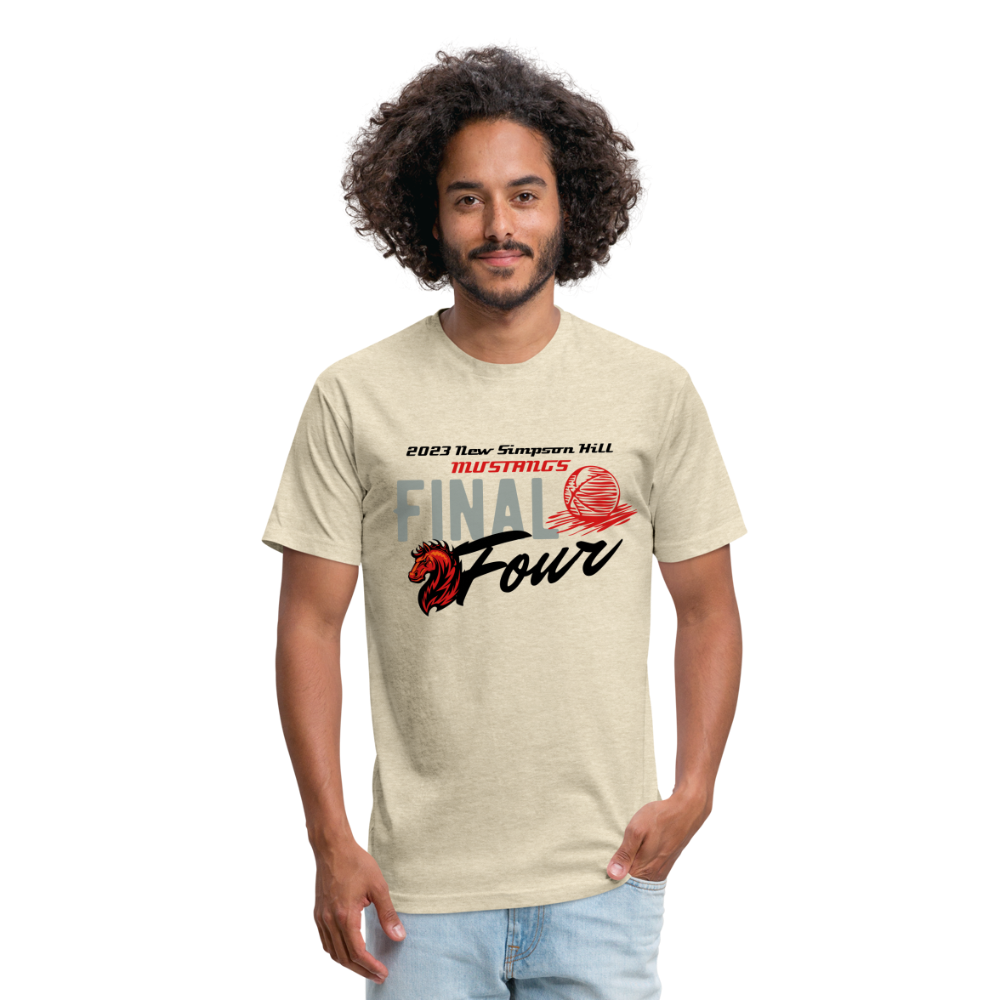 Fitted Cotton/Poly T-Shirt by Next Level - heather cream