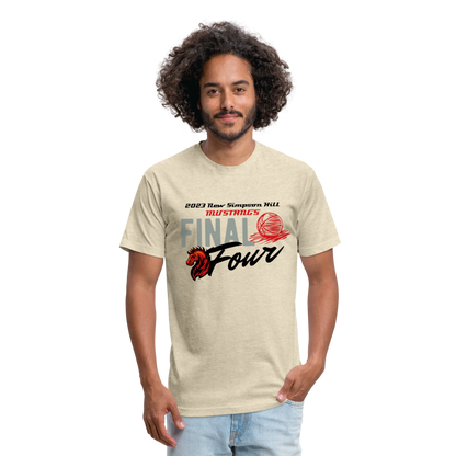 Fitted Cotton/Poly T-Shirt by Next Level - heather cream