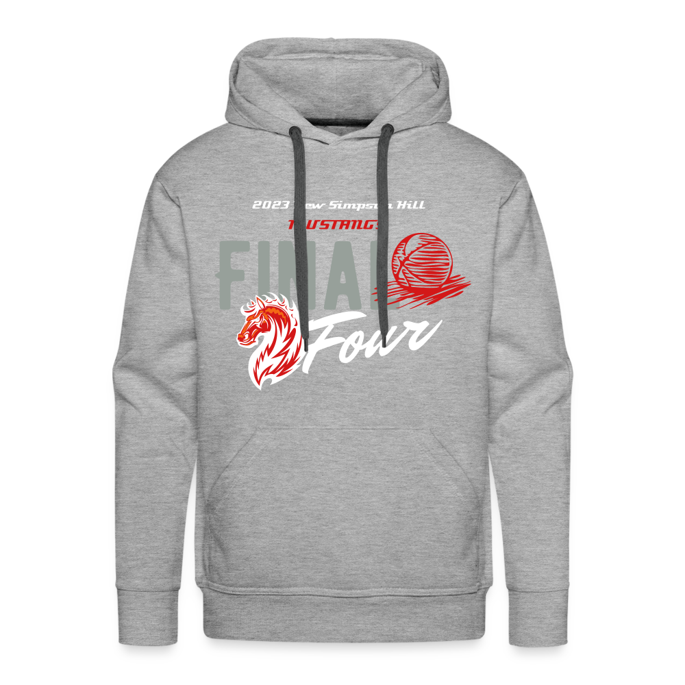 New Simpson Hill Mustangs 2023 "Final Four" Premium Hoodie - heather grey