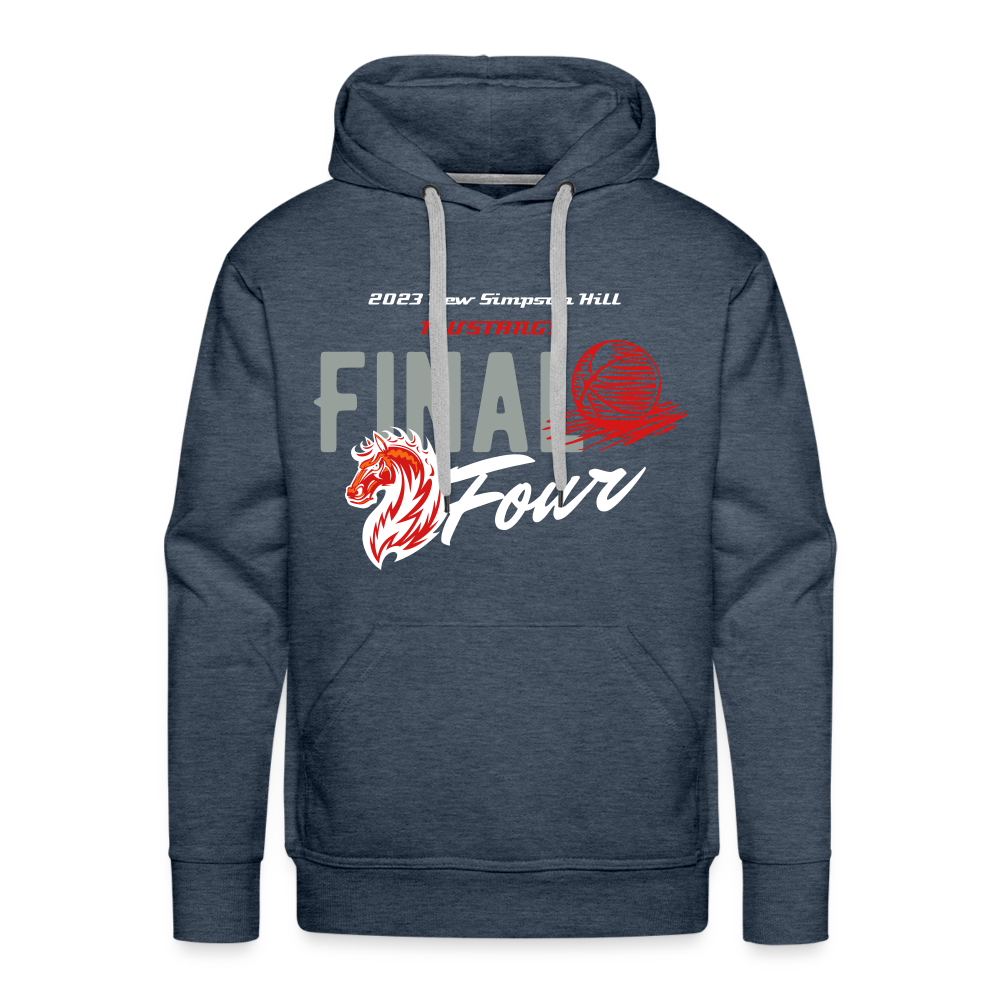 New Simpson Hill Mustangs 2023 "Final Four" Premium Hoodie - heather denim