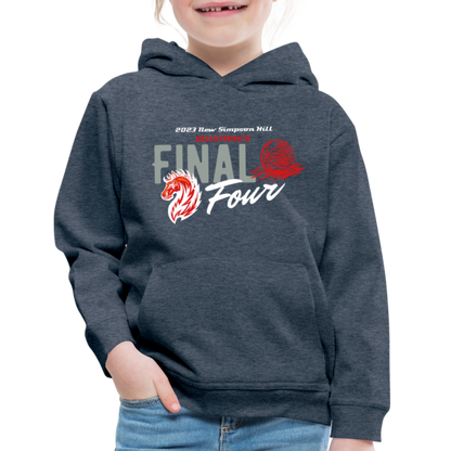 New Simpson Hill 2023 "Final Four" Kids‘ Premium Hoodie - heather denim