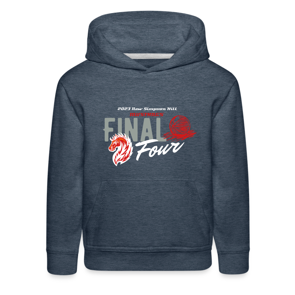 New Simpson Hill 2023 "Final Four" Kids‘ Premium Hoodie - heather denim