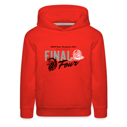 New Simpson Hill Mustangs "Final Four" Kids‘ Premium Hoodie - red