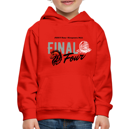 New Simpson Hill Mustangs "Final Four" Kids‘ Premium Hoodie - red