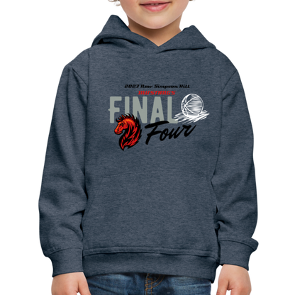 New Simpson Hill Mustangs "Final Four" Kids‘ Premium Hoodie - heather denim