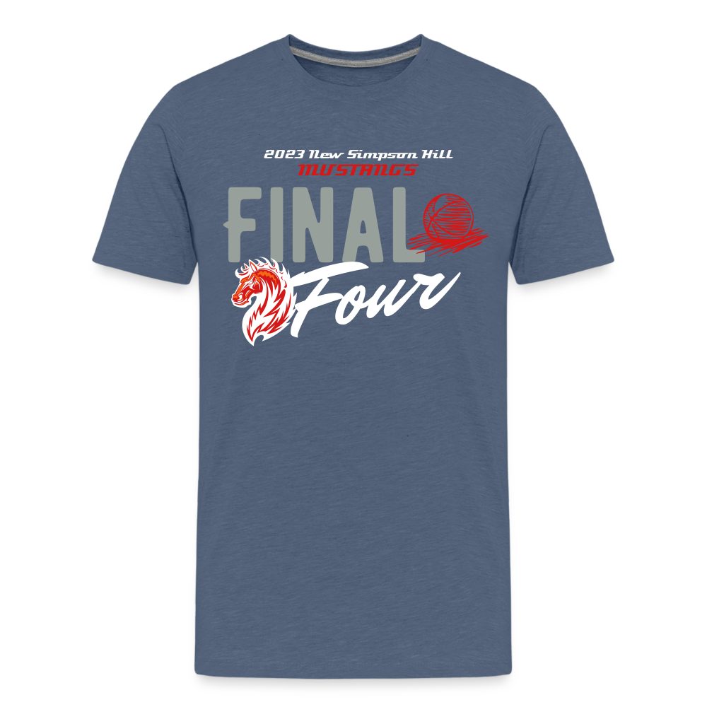 New Simpson Hill Mustangs " Final Four" Kids' Premium T-Shirt - heather blue