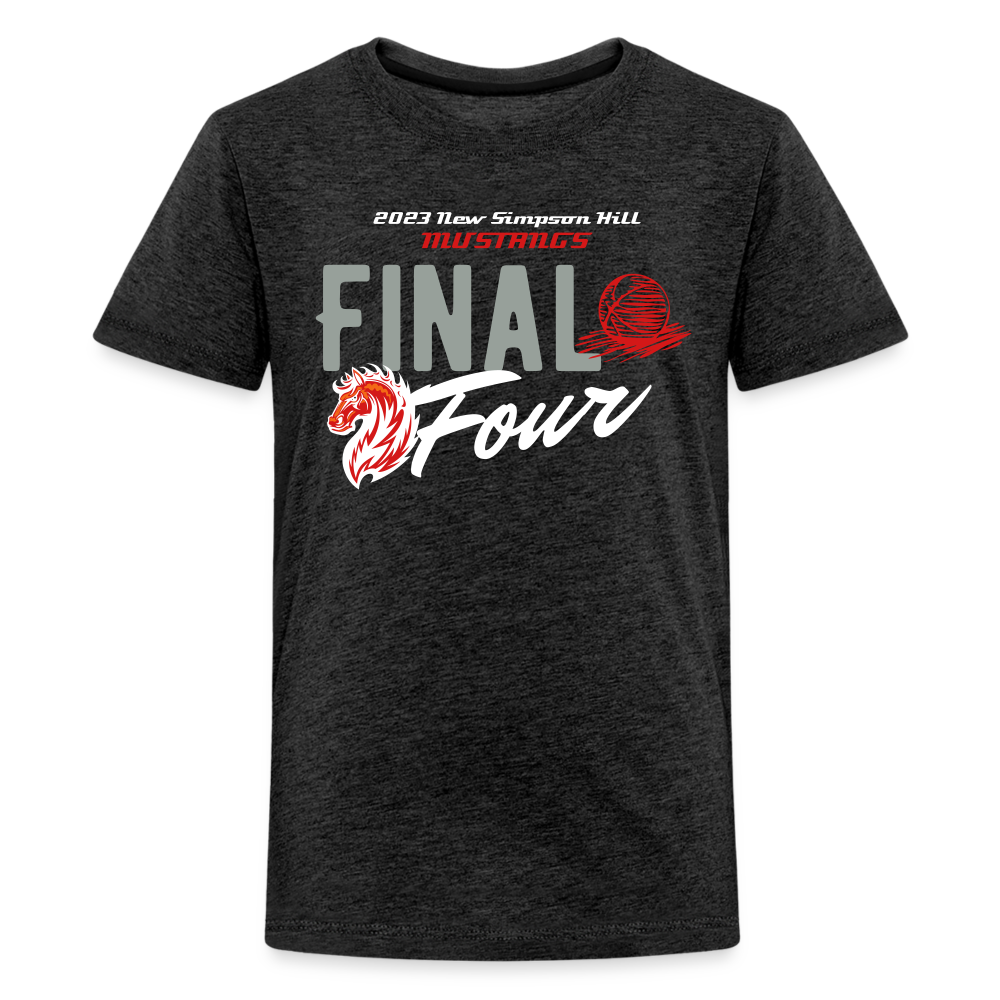 New Simpson Hill Mustangs " Final Four" Kids' Premium T-Shirt - charcoal grey