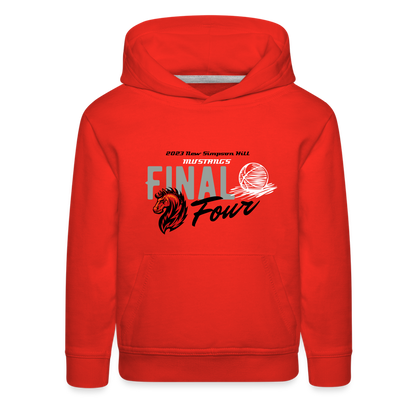 New Simpson Hill Mustangs "Final Four" Kids‘ Premium Hoodie - red