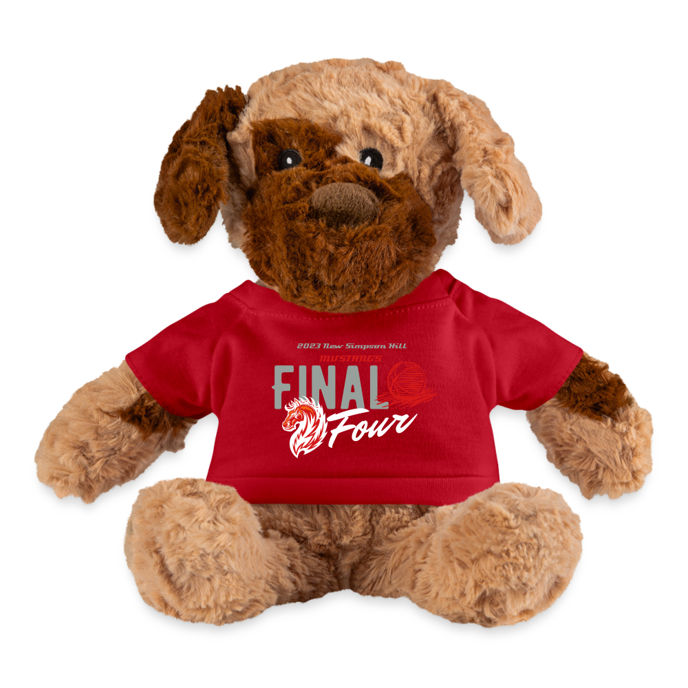 New Simpson Hill Mustangs 2023 " Final Four" Stuffed Dog - red