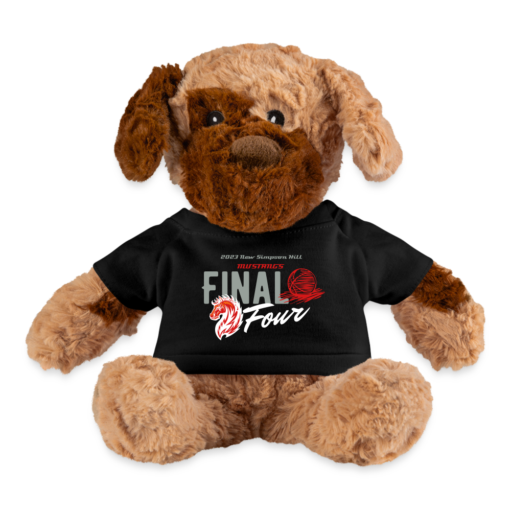 New Simpson Hill Mustangs 2023 " Final Four" Stuffed Dog - black