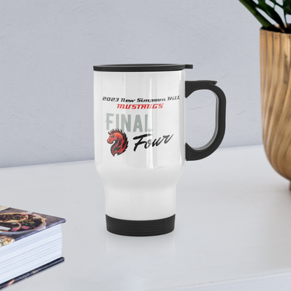 New Simpson Hill Mustangs 2023 Final Four Travel Mug - white