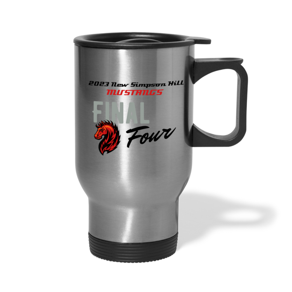 New Simpson Hill Mustangs 2023 Final Four Travel Mug - silver