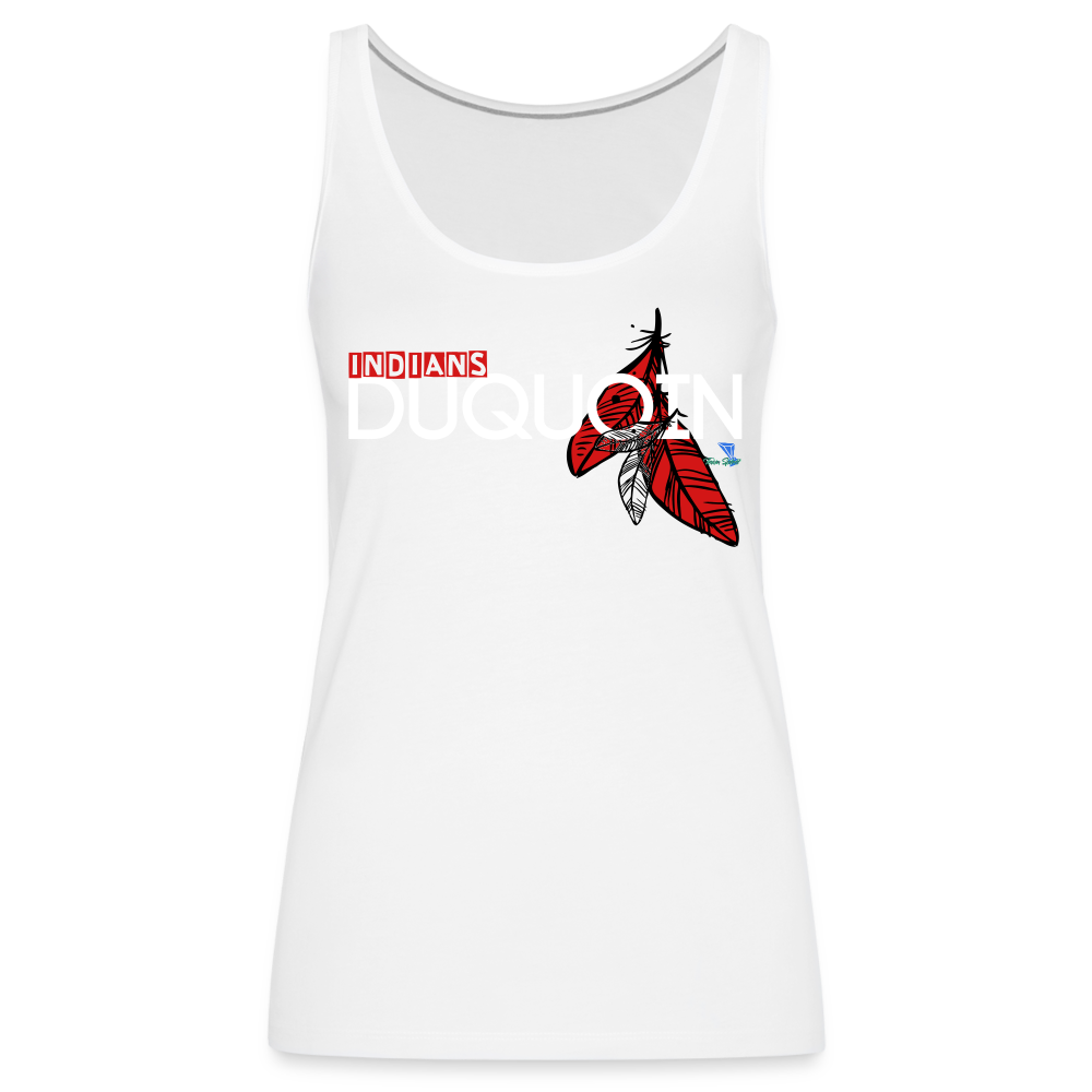 DuQuoin Indians Women’s Premium Tank Top - white