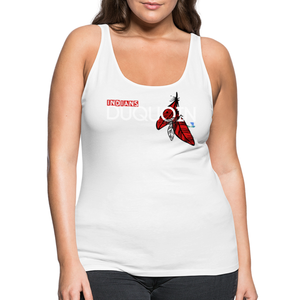 DuQuoin Indians Women’s Premium Tank Top - white