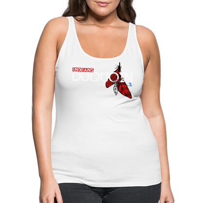 DuQuoin Indians Women’s Premium Tank Top - white