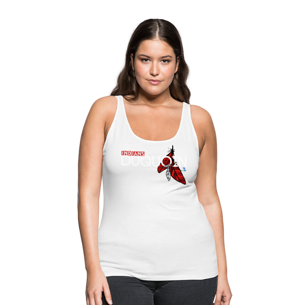 DuQuoin Indians Women’s Premium Tank Top - white