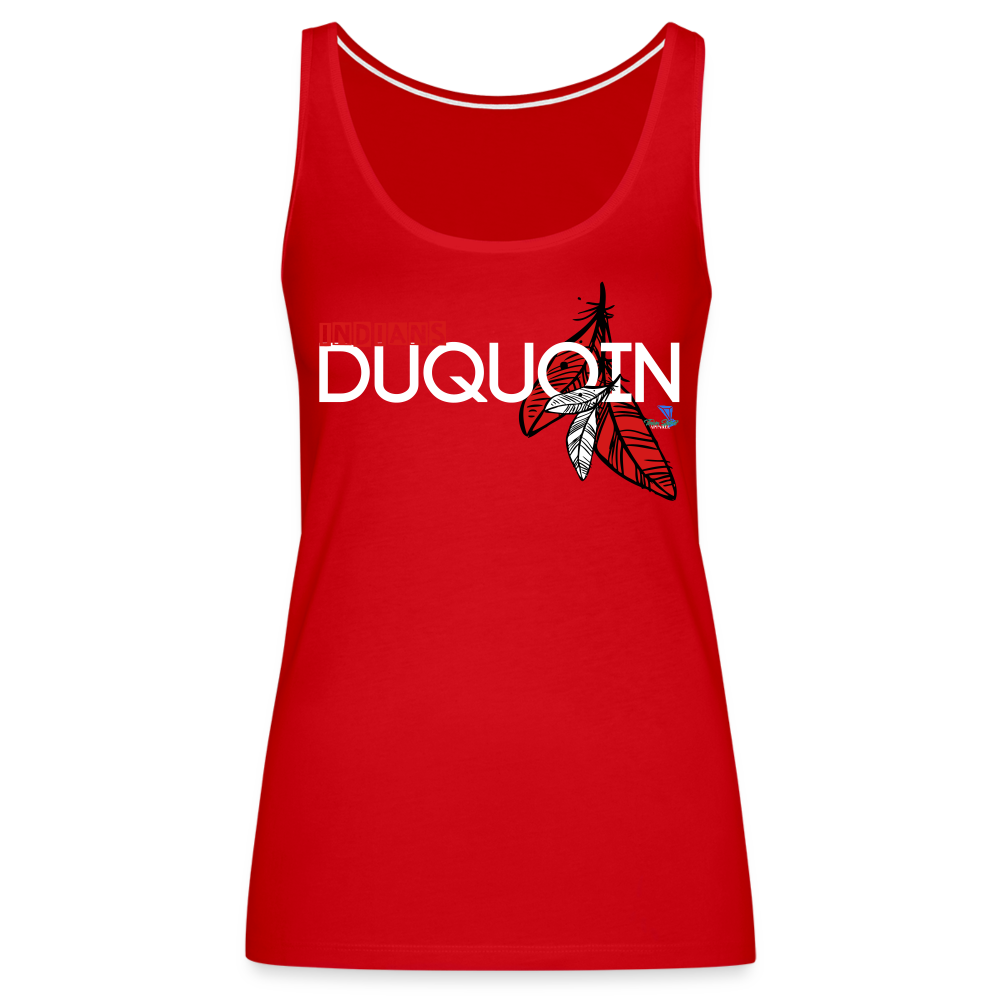 DuQuoin Indians Women’s Premium Tank Top - red