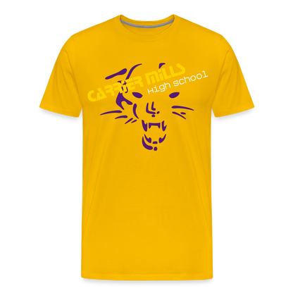 Carrier Mills Wildcats Men's Premium T-Shirt - sun yellow