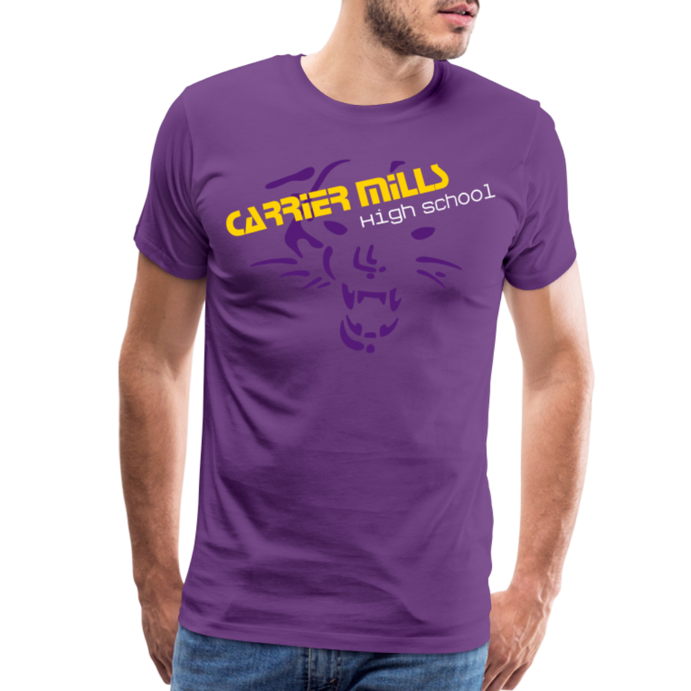 Carrier Mills Wildcats Men's Premium T-Shirt - purple