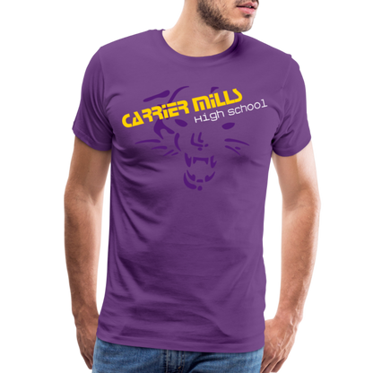 Carrier Mills Wildcats Men's Premium T-Shirt - purple