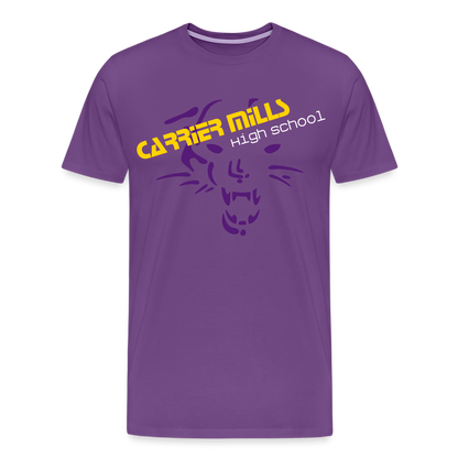 Carrier Mills Wildcats Men's Premium T-Shirt - purple