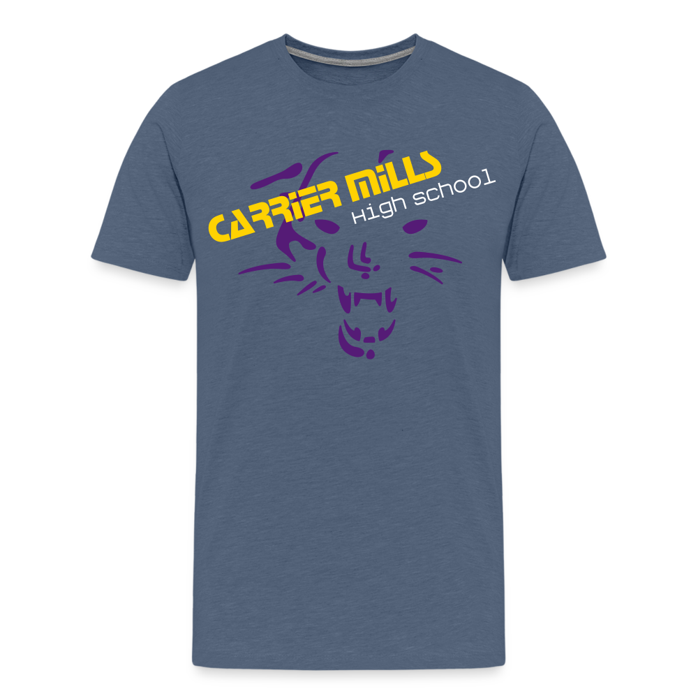 Carrier Mills Wildcats Men's Premium T-Shirt - heather blue