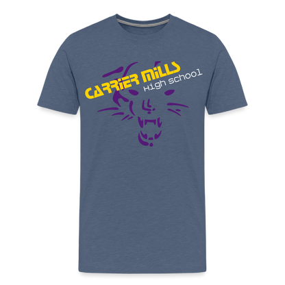 Carrier Mills Wildcats Men's Premium T-Shirt - heather blue