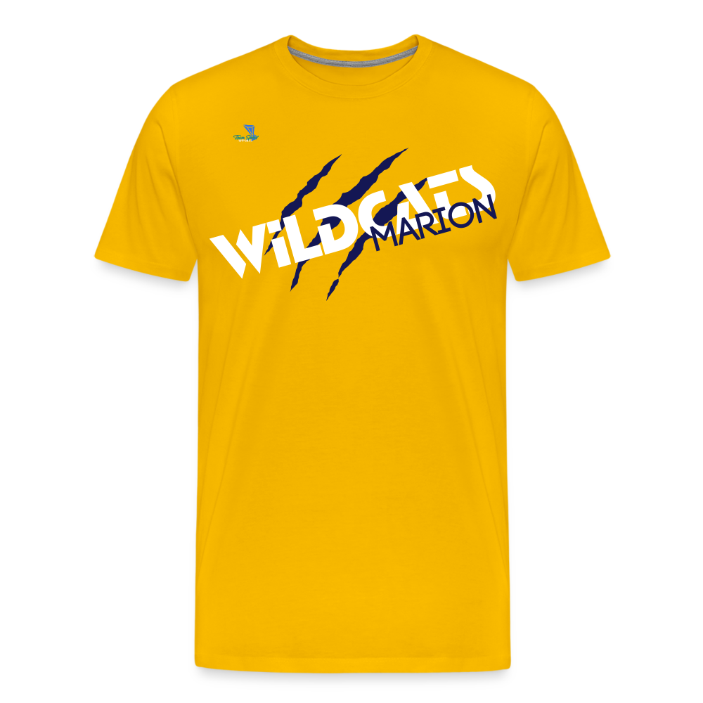 Marion HS Wildcat's Unisex Premium T-Shirt - sun yellow