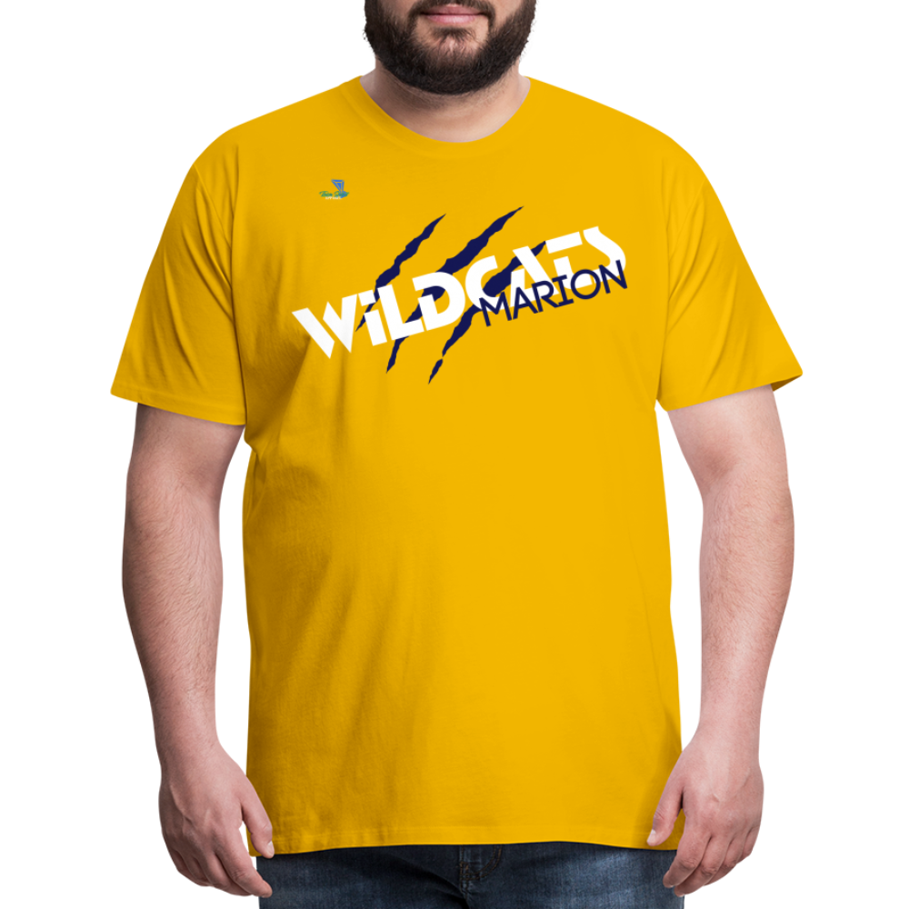 Marion HS Wildcat's Unisex Premium T-Shirt - sun yellow