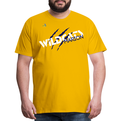 Marion HS Wildcat's Unisex Premium T-Shirt - sun yellow