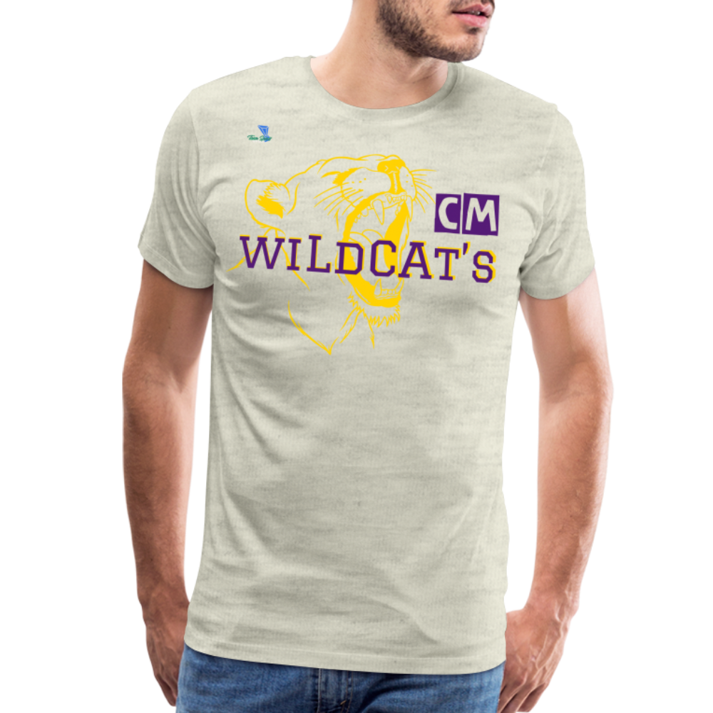 Carrier Mills Wildcats Unisex Premium T-Shirt - heather oatmeal