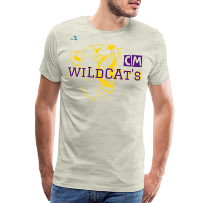 Carrier Mills Wildcats Unisex Premium T-Shirt - heather oatmeal