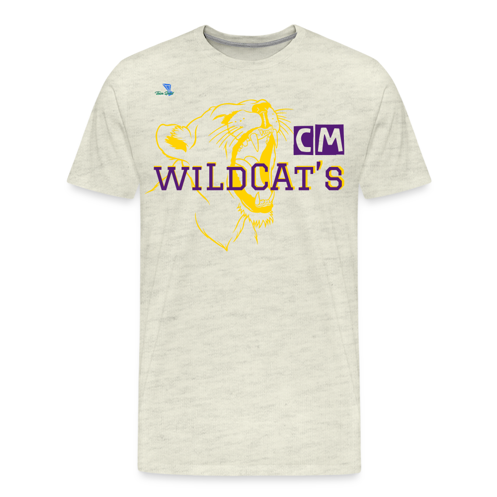 Carrier Mills Wildcats Unisex Premium T-Shirt - heather oatmeal