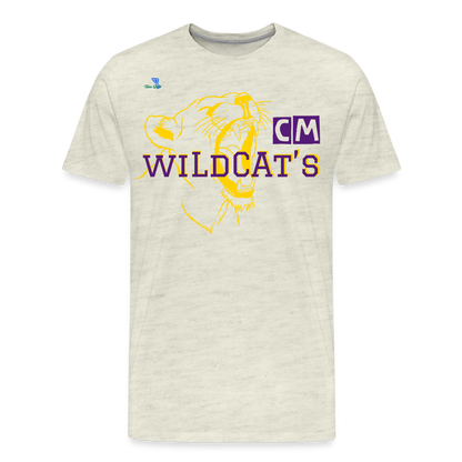 Carrier Mills Wildcats Unisex Premium T-Shirt - heather oatmeal