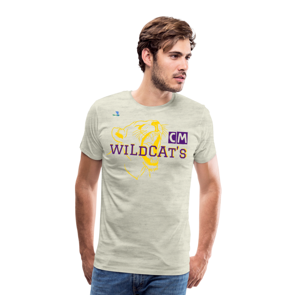 Carrier Mills Wildcats Unisex Premium T-Shirt - heather oatmeal